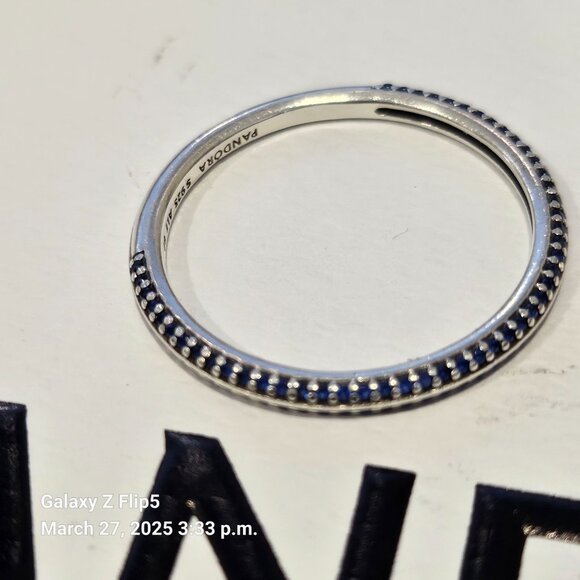 Pandora Me Blue Pave stacking ring 199679C03-60 size 9 - Picture 6 of 12